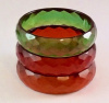 BB183 transparent faceted bangles